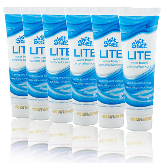 6x Wet Stuff Lite 90g Personal Lubricant Sex Lube Water-Based