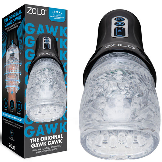 Zolo The Original Gawk AUTO Vibrating Rotating 3D Male Masturbator USB Sex Toy