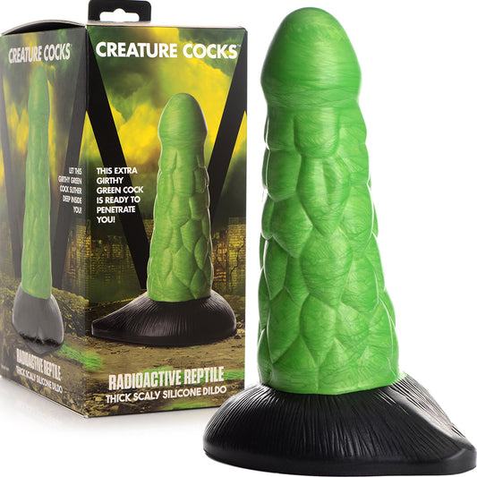 Creature Cocks Radioactive Reptile Thick Scaly Silicone Dildo 7.5" Anal Sex Toy