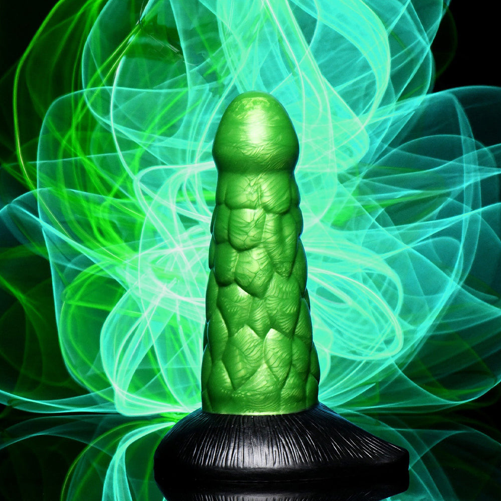 Creature Cocks Radioactive Reptile Thick Scaly Silicone Dildo 7.5" Anal Sex Toy