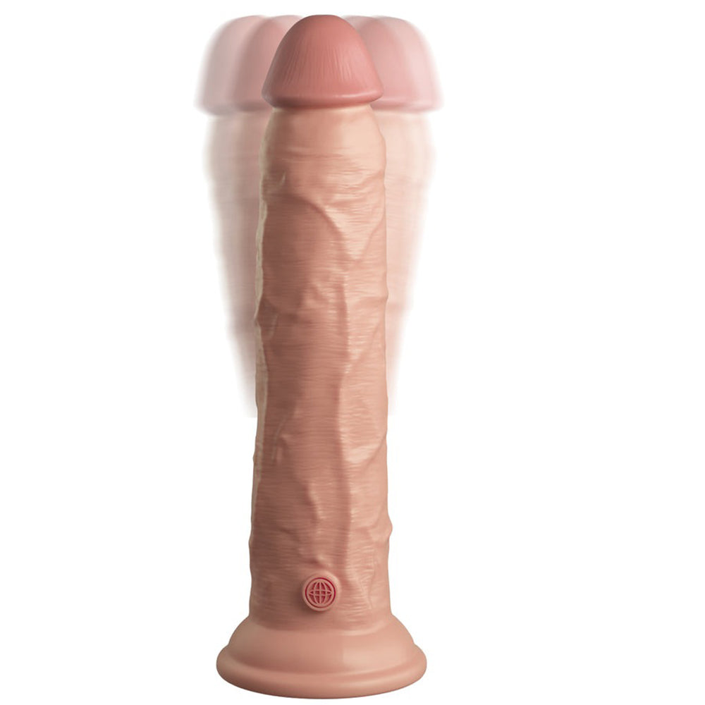 King Cock Elite 9'' Vibrating Dual Density Remote Control Dildo Vibe Sex Toy