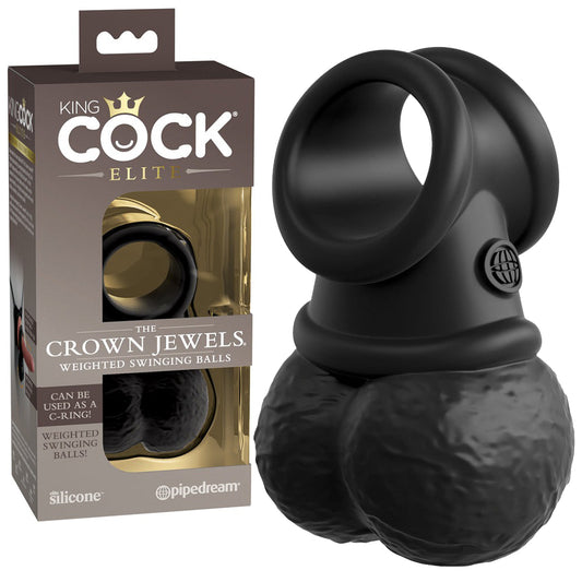Pipedream King Cock Elite Swinging Silicone Balls Cock Ring Penis Dildo Sex Toy