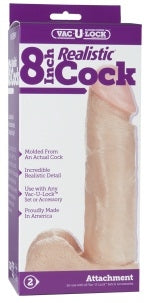 Vac-U-Lock Attachment - Realistic Cock 8"