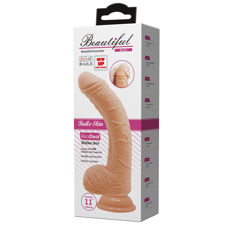 Baile Alex 11" Realistic Vibrating Dildo 28cm Dong Suction Cup