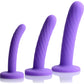 Tri-Play 3 Pc Purple Silicone Dildo Set