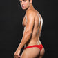 Microfibre Low Rise Zip Thong Red
