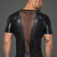 Power Wetlook Men T-shirt With 3D Net