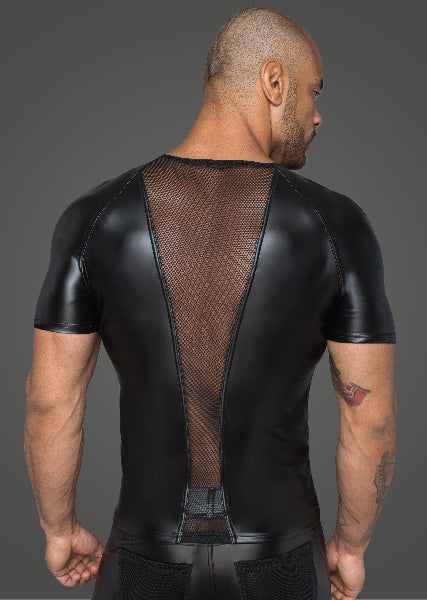 Power Wetlook Men T-shirt With 3D Net