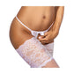 Lace Open Front G-String White