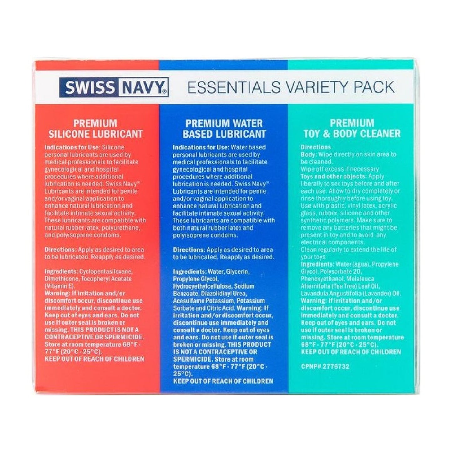 Swiss Navy Essentials Variety Pack