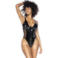 Wet Look Vinyl Bodysuit Black