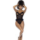 Black Bodysuit w/ Lace Ruffles