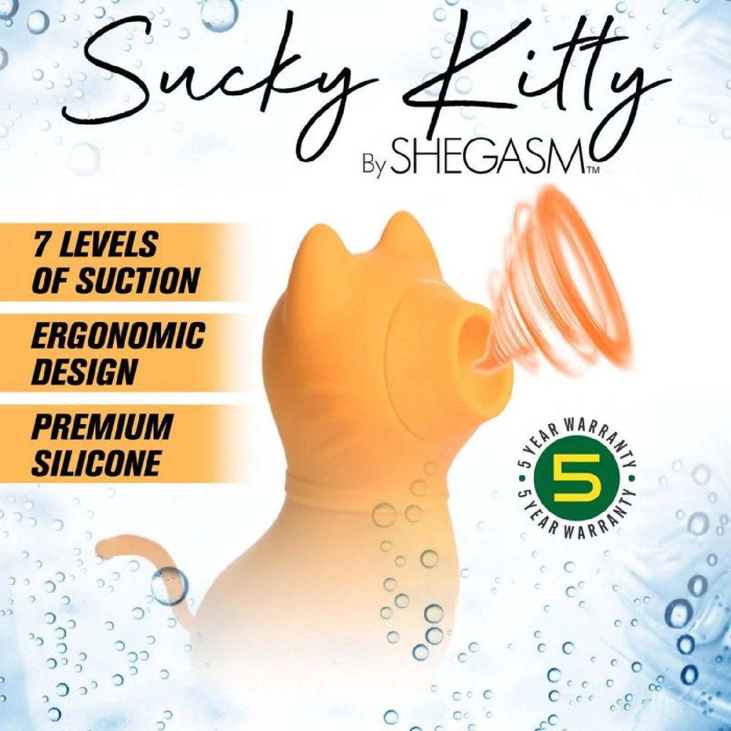 Sucky Kitty 7X Clitoral Stimulator Orange