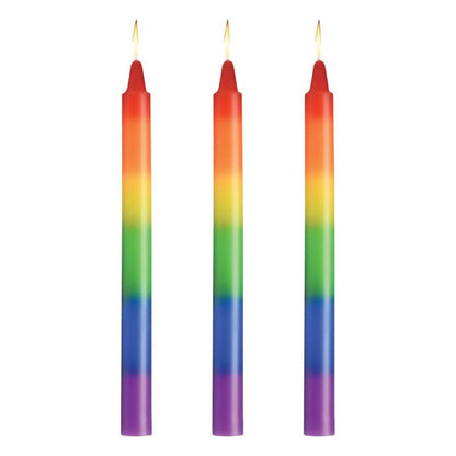 Pride Candles Rainbow Drip Candle 3 Pc