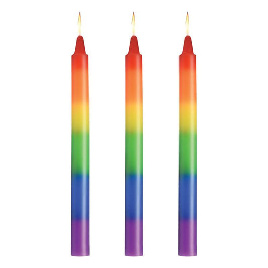 Pride Candles Rainbow Drip Candle 3 Pc