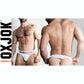 Oxballs Hunker Slider Strap Jock White Snow