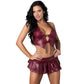 Seraphina Burgundy Seduction Two Piece Set