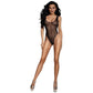DreamGirl Sheer Mesh Rhinestone Teddy Black