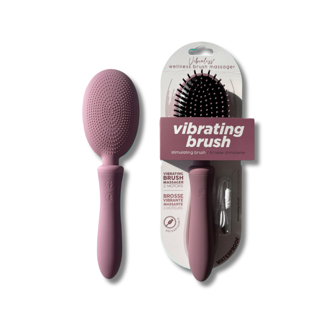 VIBRALISS Vibrating Hairbrush Purple Wine