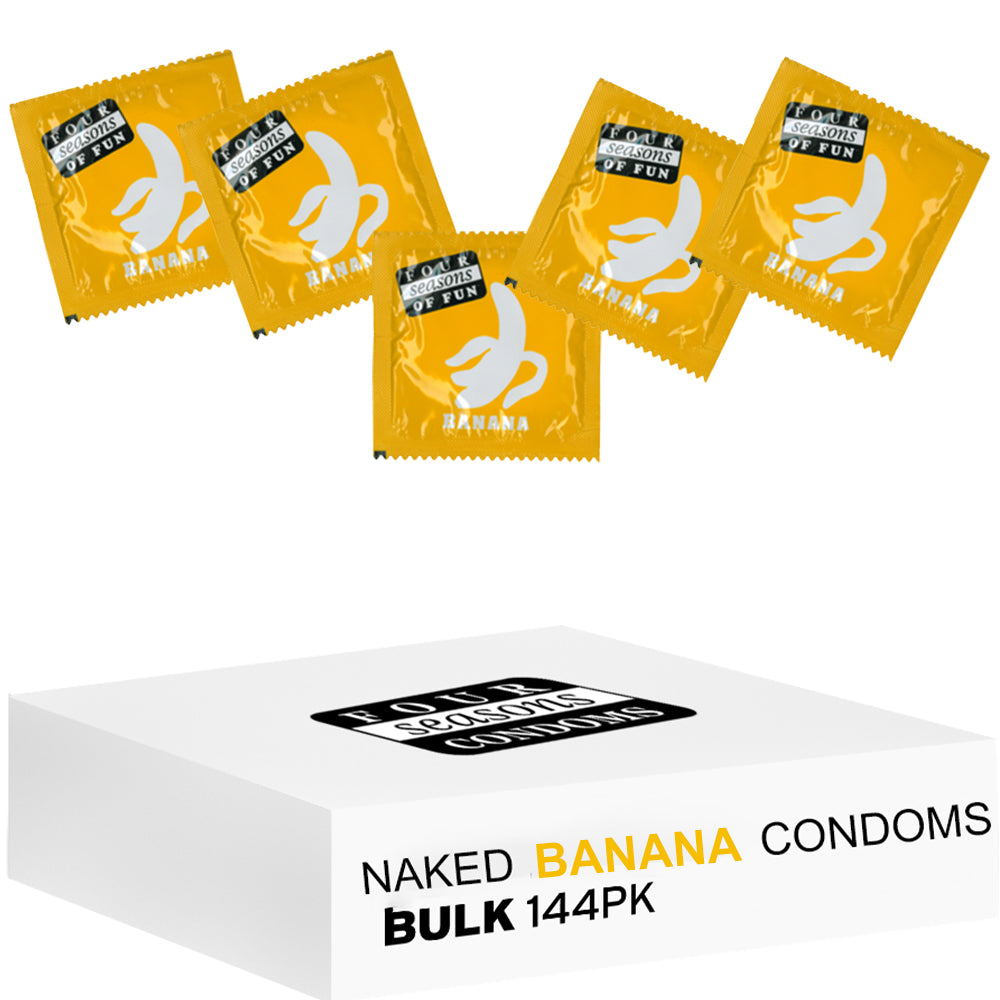 Four Seasons Naked Banana Flavoured Condoms 144's Width 54mm