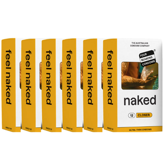 6x12's Four Seasons Naked Closer Condoms width 49mm