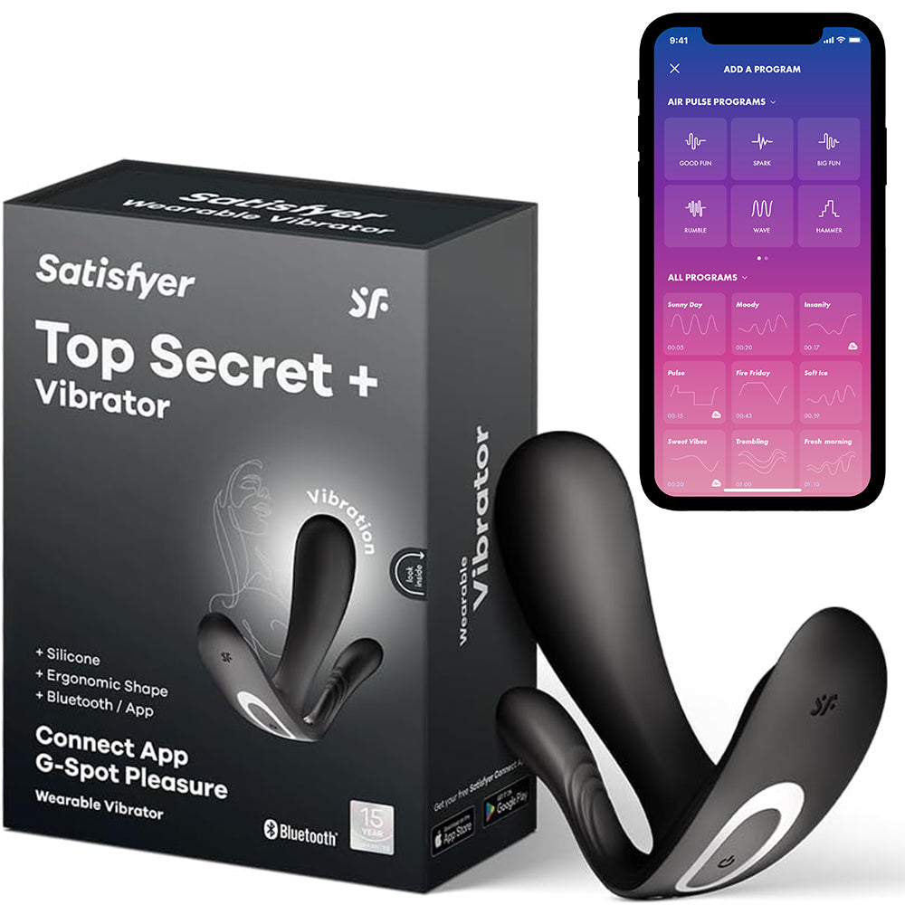 Satisfyer Top Secret+ App Vibrator Wearable Black