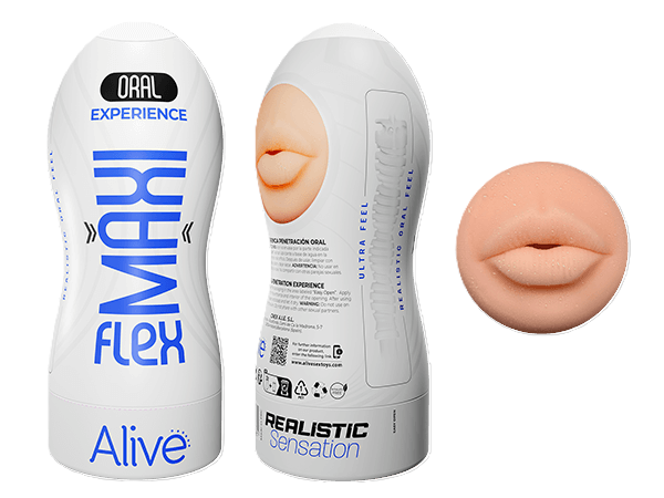 ALIVE Oral MAXI FLEX Flesh Masturbator size L