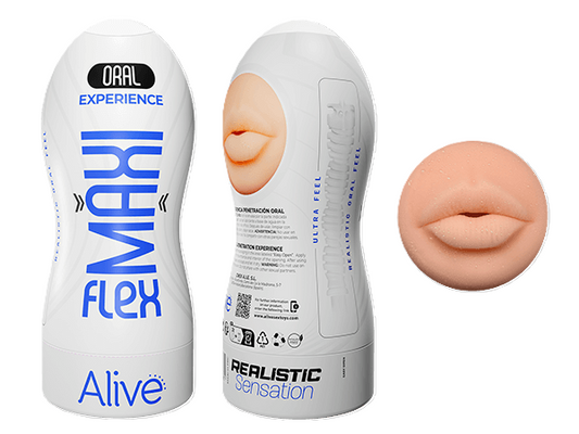 ALIVE Oral MAXI FLEX Flesh Masturbator size L