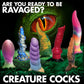 Creature Cocks Sabretooth Silicone Dildo 11.3" Giant Suction Cup Dong Sex Toy