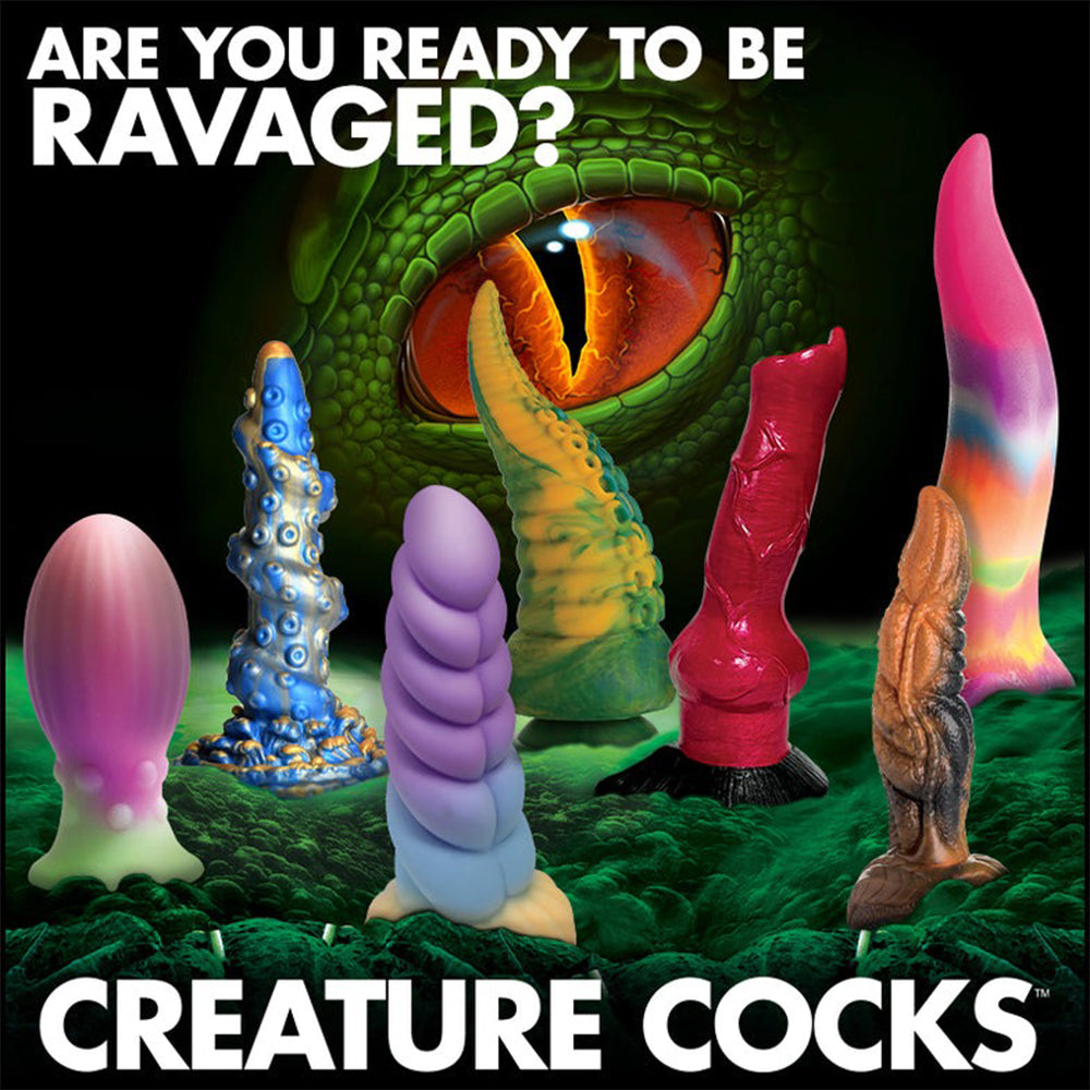 Creature Cocks Sabretooth Silicone Dildo 11.3" Giant Suction Cup Dong Sex Toy