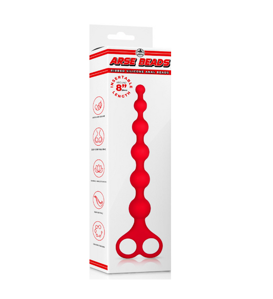 8" SILICONE BALL BEADS - RED