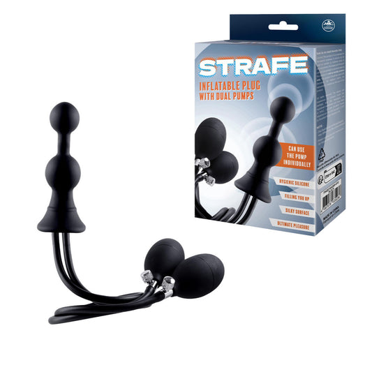 STRAFE SILICONE INFLATABLE PLUG WITH DUAL PUMPS
