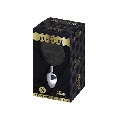 Alive Metal Fluffy Plug Black- S