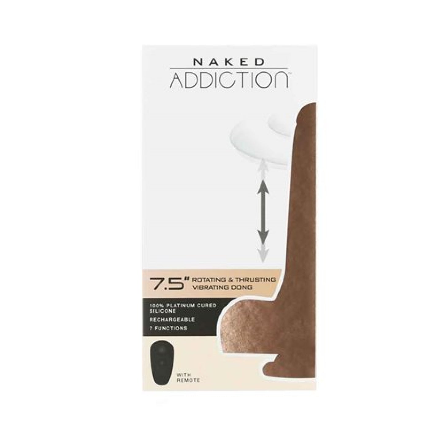 Naked Addiction 7.5â€ Vibrating, Rotating and Thrusting Dong - flesh