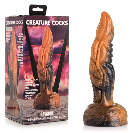 Creature Cocks Ravager Rippled Tentacle Silicone Dildo Fantasy Anal Sex Toy