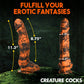 Creature Cocks Sabretooth Silicone Dildo 11.3" Giant Suction Cup Dong Sex Toy