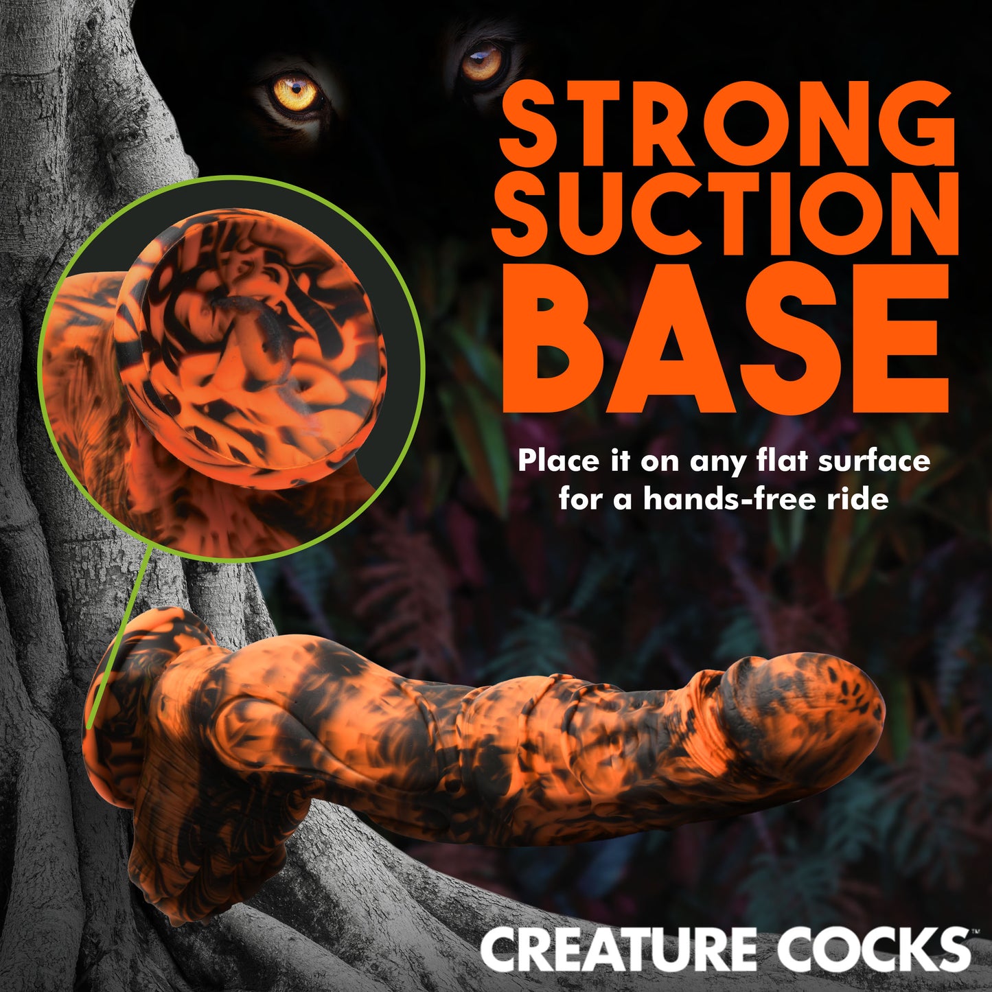Creature Cocks Sabretooth Silicone Dildo 11.3" Giant Suction Cup Dong Sex Toy