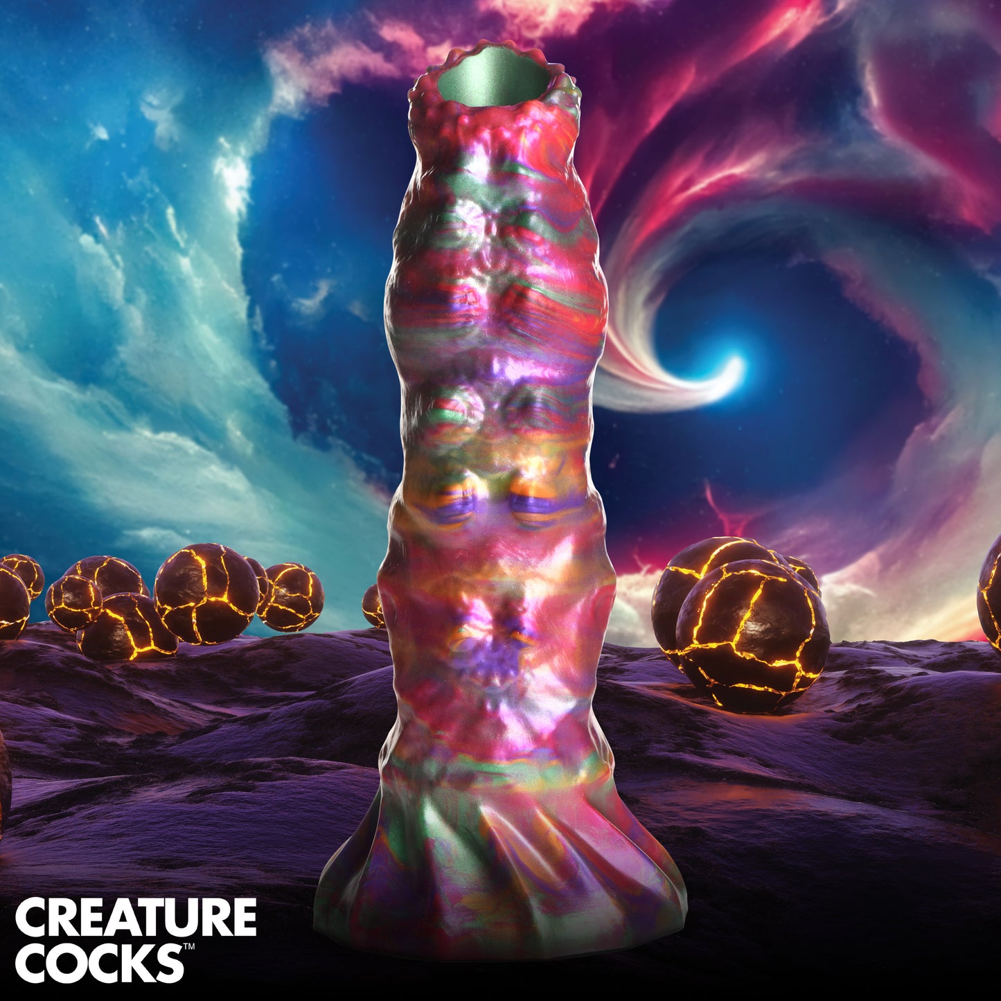 Creature Cocks Larva Silicone Dildo Alien Fantasy Dong Hollow Cock Sex Toy