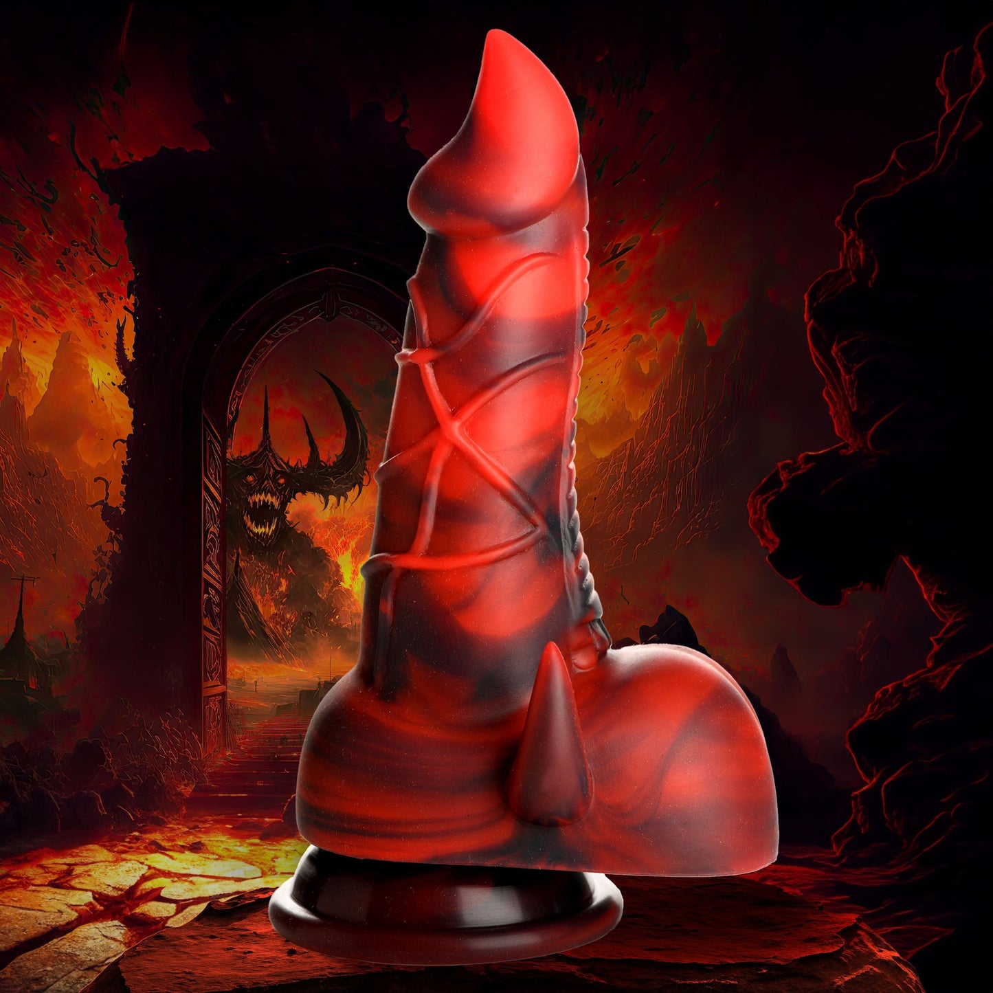 Creature Cocks Horny Devil Demon Silicone Dildo Suction Cup Anal Plug Sex Toy