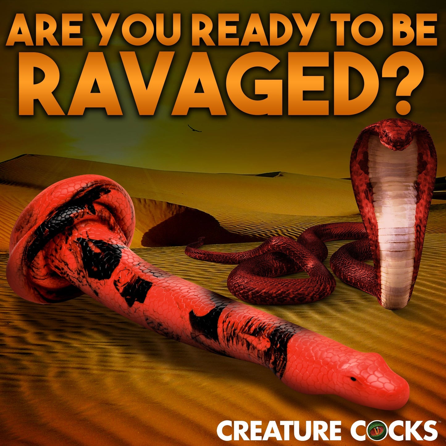 Creature Cocks King Cobra X-Large 18" Silicone XL Dong Anal Snake Dildo Sex Toy