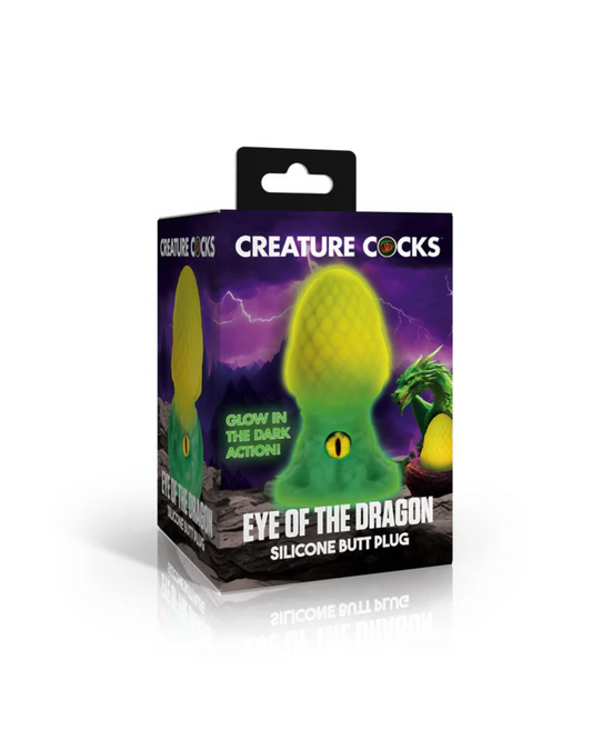 Creature Cocks Eye of the Dragon Silicone Butt Plug - Green