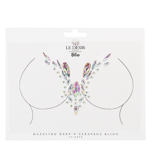 Dazzling Deep-V Cleavage Bling Sticker