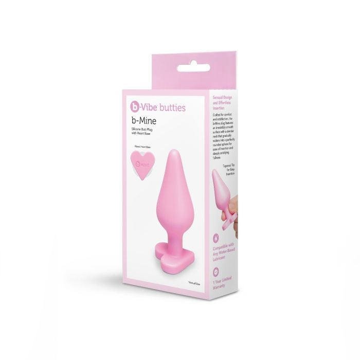 B-VIBE BUTTIES B-MINE SILICONE HEART BUTT PLUG
