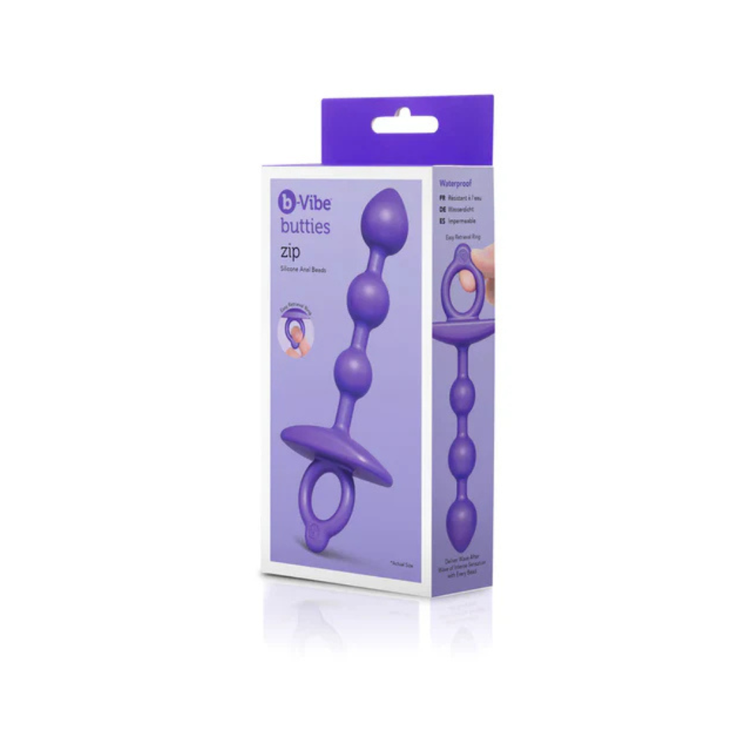 B-Vibe BUTTIES ZIP SILICONE ANAL BEAD