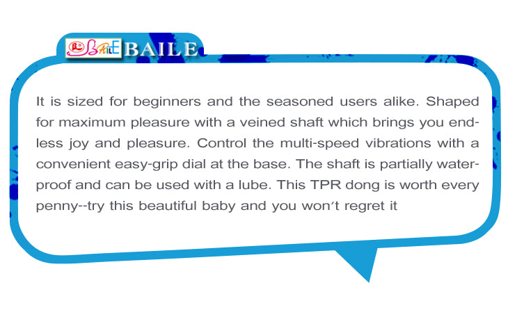 Baile Dwarf 8.3" Realistic Veined Vibrating Dildo