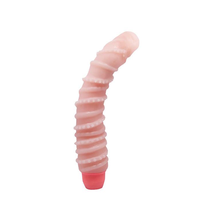 Flexi Spine Vibrator Spiraled Flesh