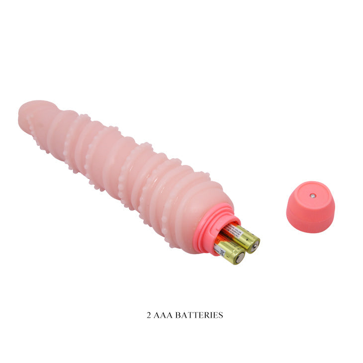 Flexi Spine Vibrator Spiraled Flesh