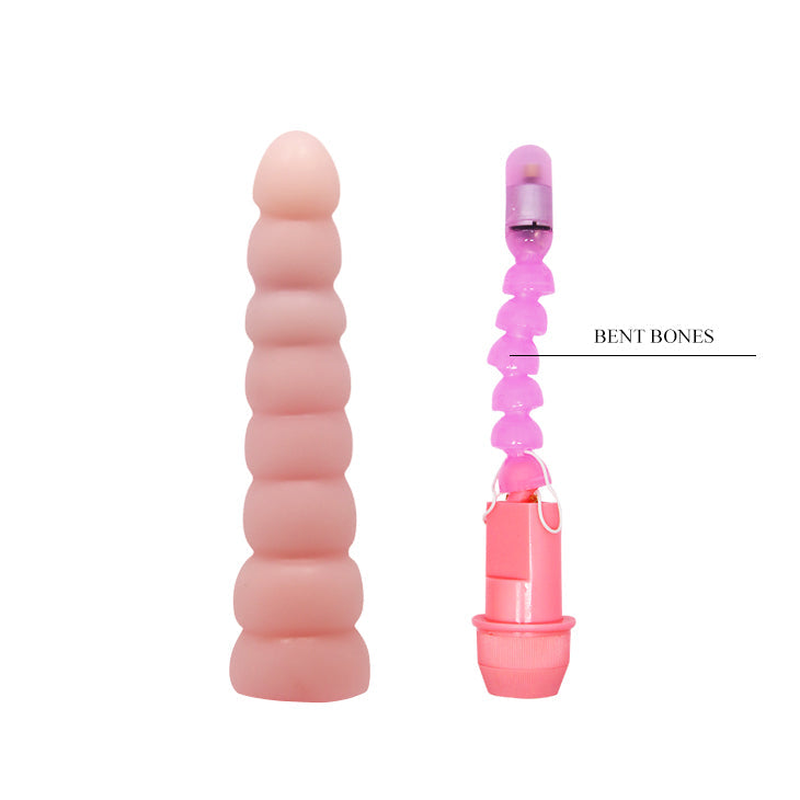 Flexi Spine Vibrator Ribbed Flesh