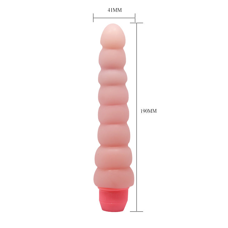 Flexi Spine Vibrator Ribbed Flesh