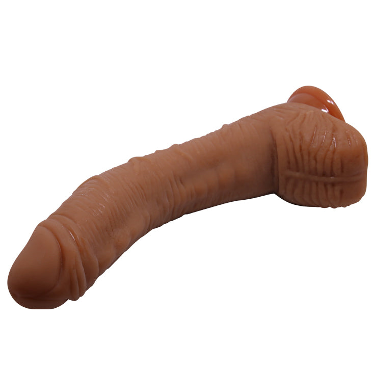 Baile Alex 11" Curved Realistic Dildo 28cm Dong Suction Cup Brown